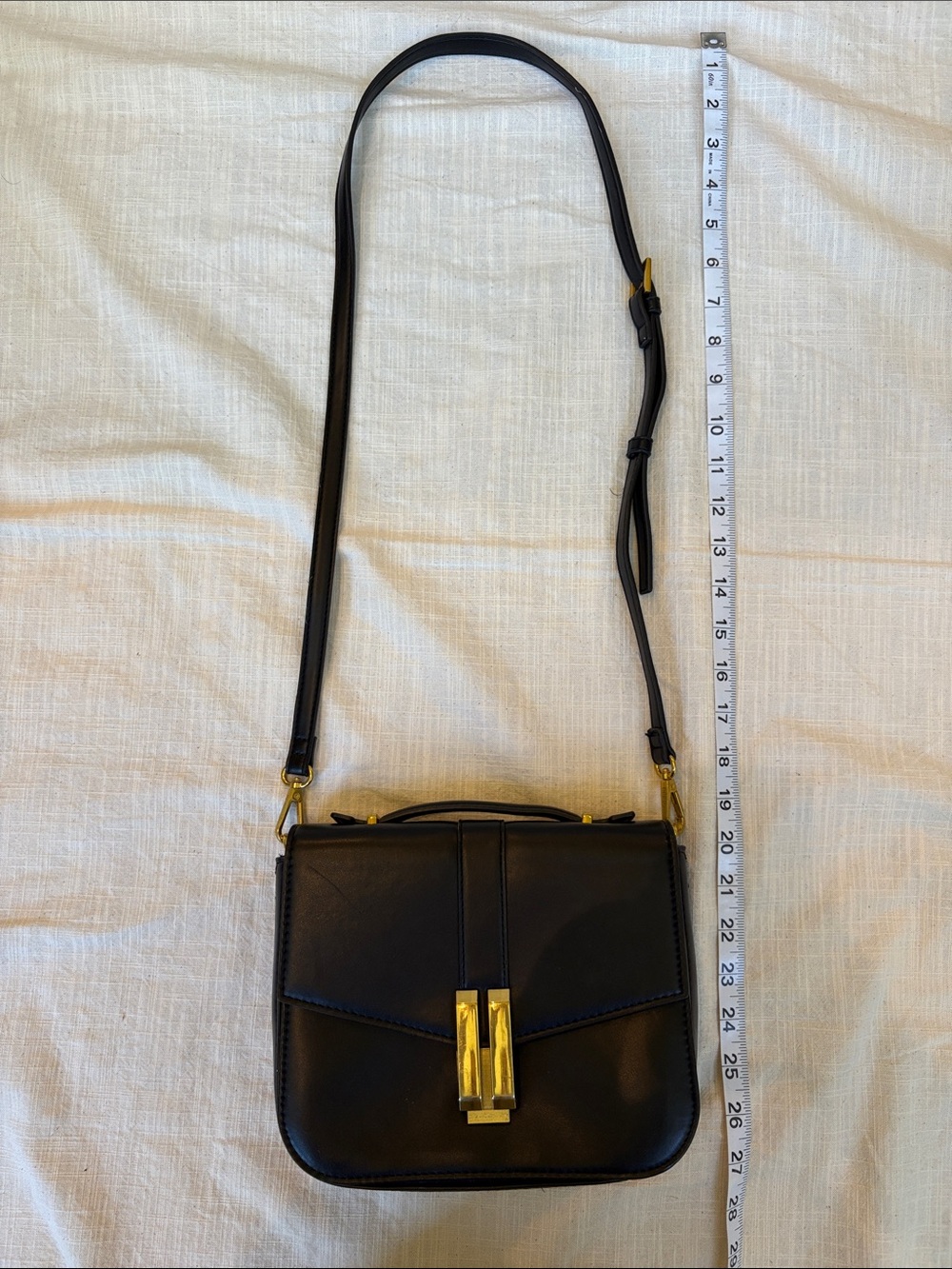 BCBG vegan leather black convertible handbag purse with gold hardware